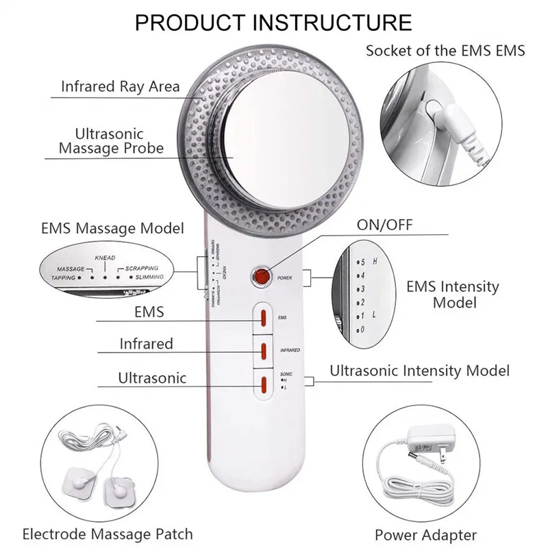 Массажер для похудения тела ультразвуковая кавитация устройство сжигания жира