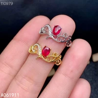 kjjeaxcmy fine jewelry natural ruby 925 sterling silver new women ring support test noble