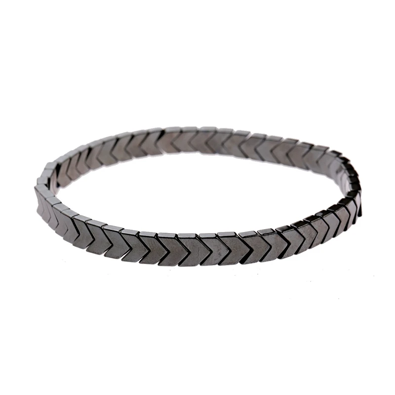 Новый эластичный браслет со стрелками из гематита мужские ювелирные изделия на