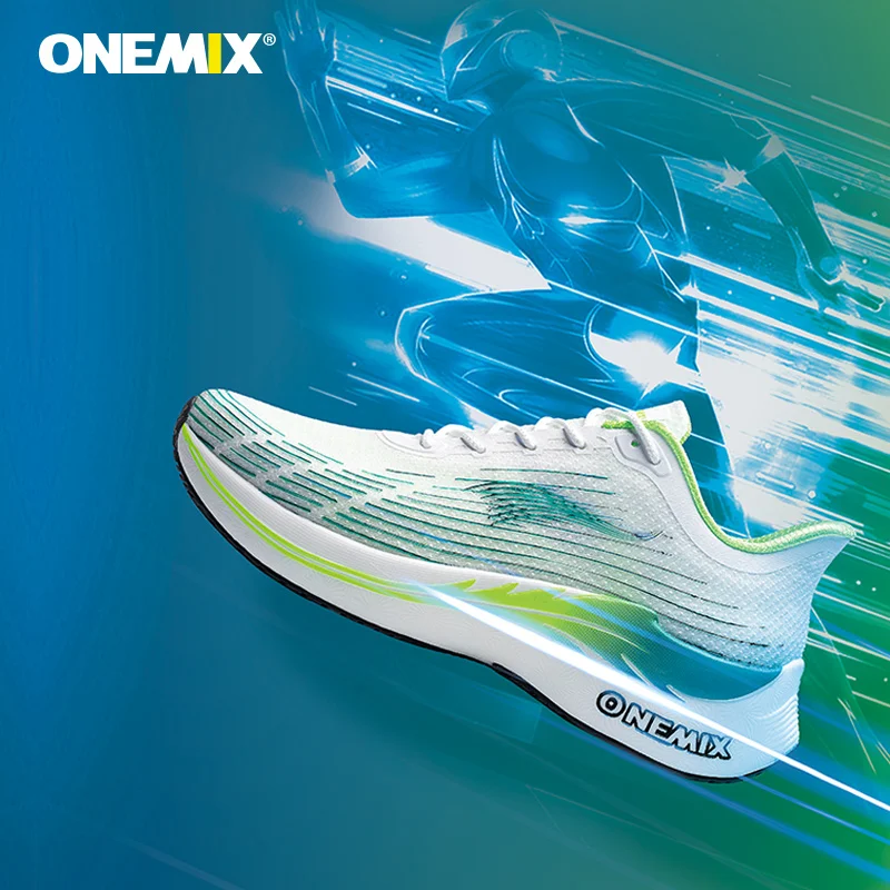 

ONEMIX 2021 Walking Shoes for Outdoor Male Sneakers Carbon Plate Running Shoes for Men Shock Absorption breathable Sports Shoes