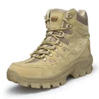 Зимняя обувь, мужские военные ботинки, кожаные водонепроницаемые ботинки специального назначения, пустынные боевые армейские ботинки, мужские тактические ботинки