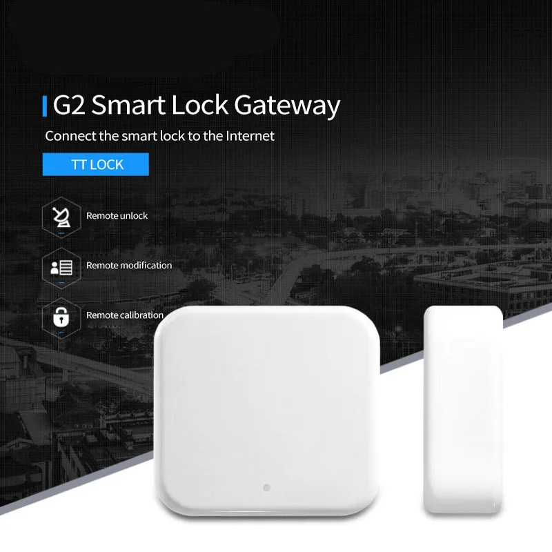 TTlock Bluetooth-compatible Gateway G2 Fingerprint Lock Password Smart Door Electric Home Bridge Work For Alexa Google | Безопасность и