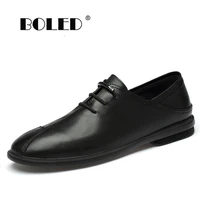 plus size genuine leather shoes outdoor non slip men loafers moccasins non slip soft quality men flats walking men shoes