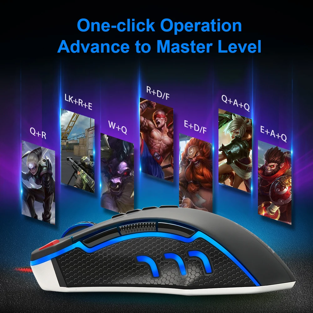 

Redragon TITANOBOA2 USB Gaming Mouse Wired RGB Backlight 24000DPI 10 Buttons Programmable Optics Mice For Computer Gamer PC M802