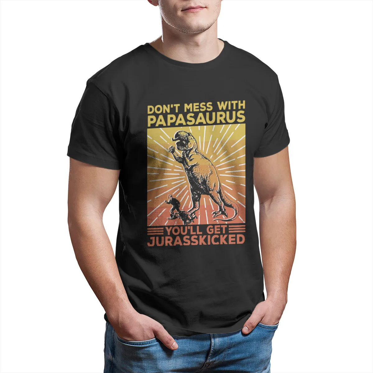 

Don't Mess With Papasaurus Youll Get Jurasskicked Couples 2021 Unisex Girl Tops T-Shirts 139091