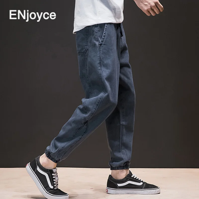 Джинсы мужские черные потертые в японском стиле хип-хоп для скейтбордистов |