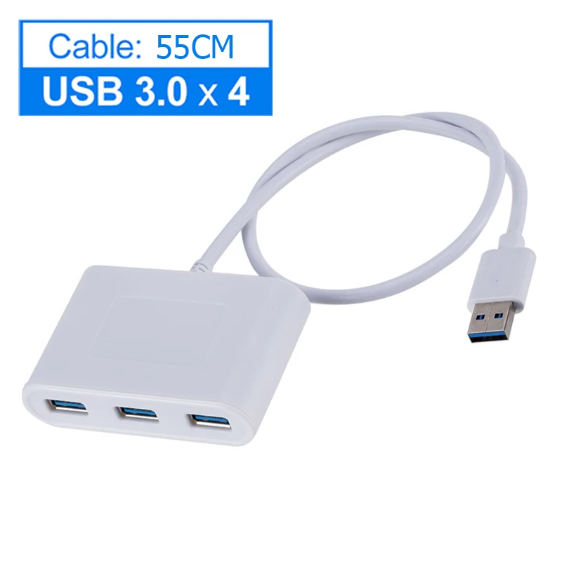 Белый USB C концентратор USB 3,0 концентратор разветвитель несколько usb-хаб 5 Гбит/с высокоскоростной концентратор 3,0 мульти концентратор расширитель 4 порта концентратор для ПК ноутбук Настольный - Цвет: Белый