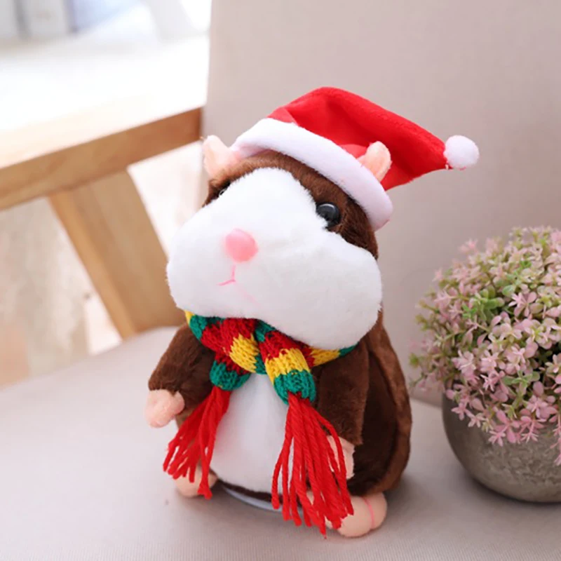

16cm Cute Learn To Speak and Nod Hamster Plush Animal Doll Funny Sound Record Repeat Voice Educational Toy Pets Plush Toy Gifts