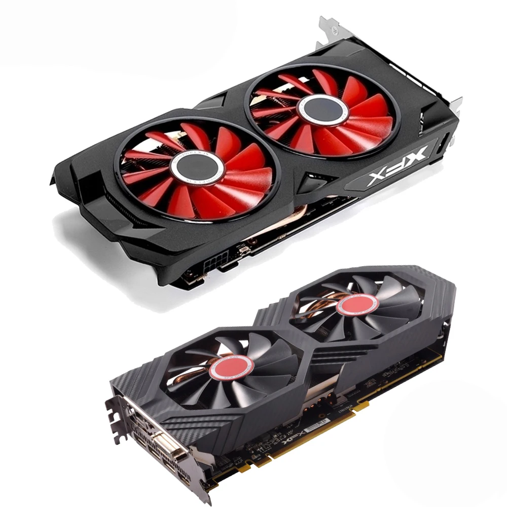 Видеокарта XFX AMD GPU Radeon RX 580, 4 ГБ DDR5, RX580, 4 Гб, 256Bit, настольная видеокарта для ПК, игровой компьютер, геймер, используемые карты