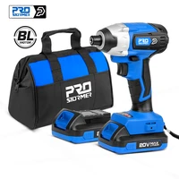 300nm electric cordless drill screwdriver brushless motor impact driver combo kit 34pcs drill bits 20v power tool by prostormer