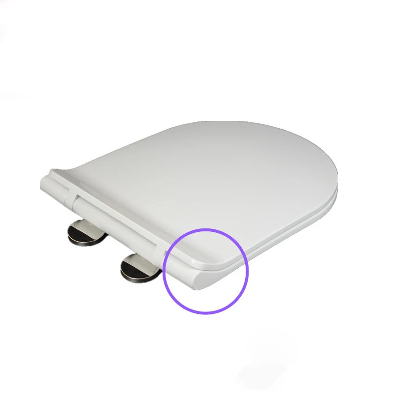 Круглая Универсальная крышка для унитаза с медленным закрытием комплект крышкой