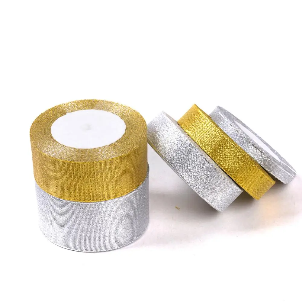 25 ярдов блестящая металлическая лента для свадебной вечеринки Рождественское
