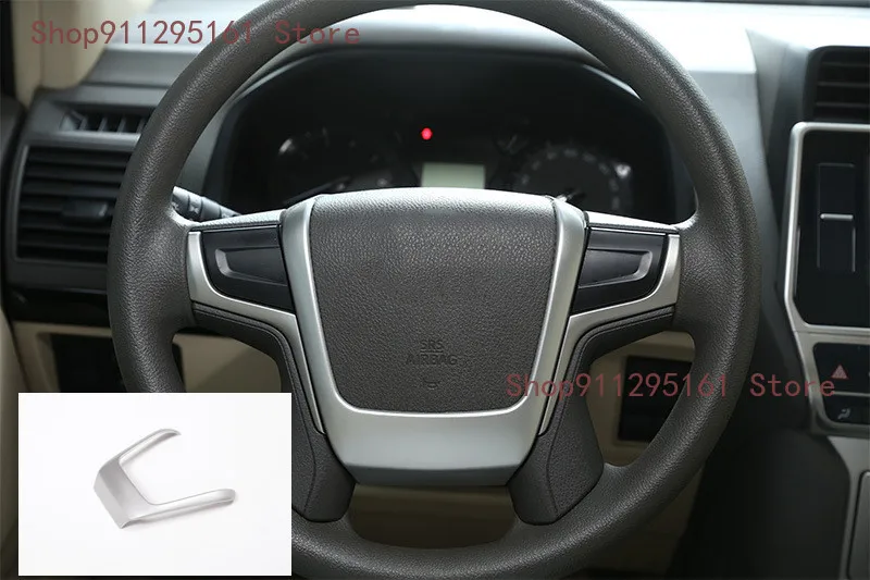 

ABS Steering Wheel Sequin Decoration Frame Trim For Toyota Prado FJ150 2018 Car Accessories