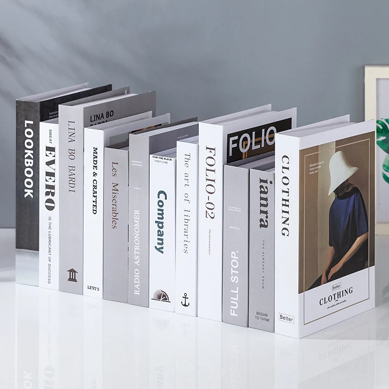 

Роскошная фигурка с орнаментом, поддельные книги, скандинавские эстетические миниатюры для гостиной, роскошное украшение для дома DK50FM