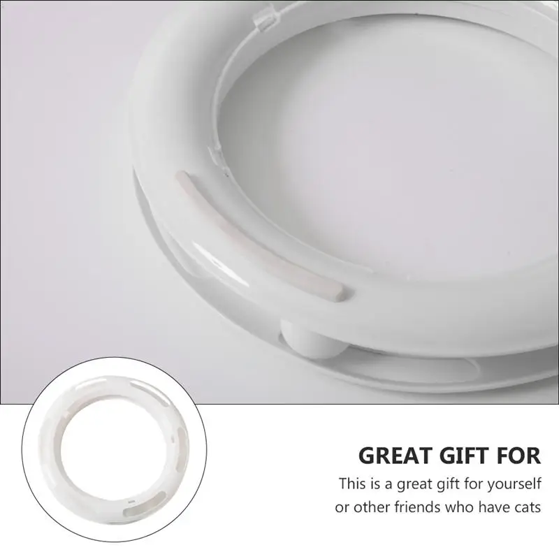 

1pc Pet Funny Interactive Kitten Cat Track Ball Toy Turntable Toy Cat Plaything Training Toy