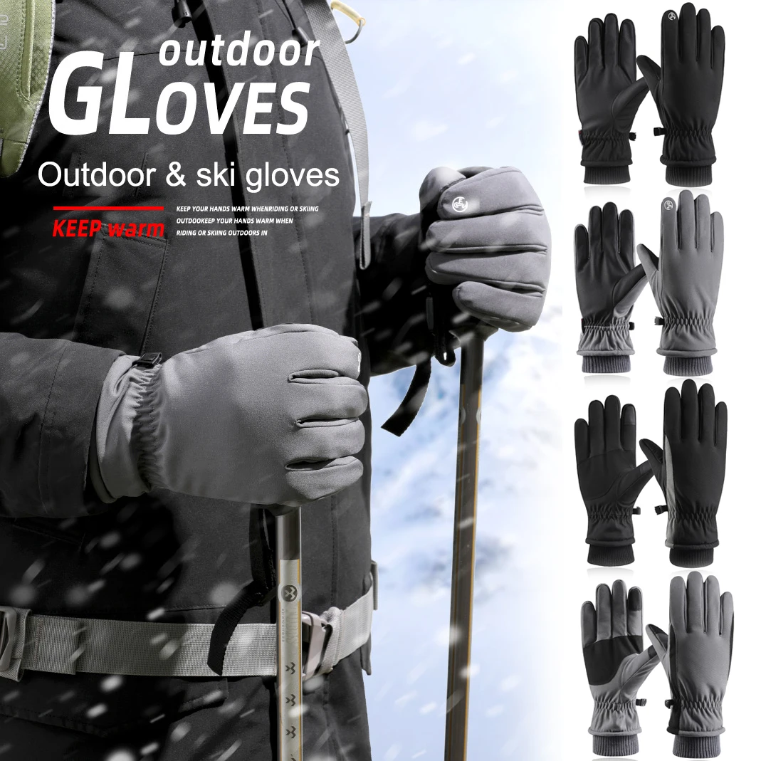 

Waterproof Winter Warm Gloves Snow Ski Gloves Snowboard Gloves Motorcycle Riding Winter Touch Screen Gloves for Men NIN6