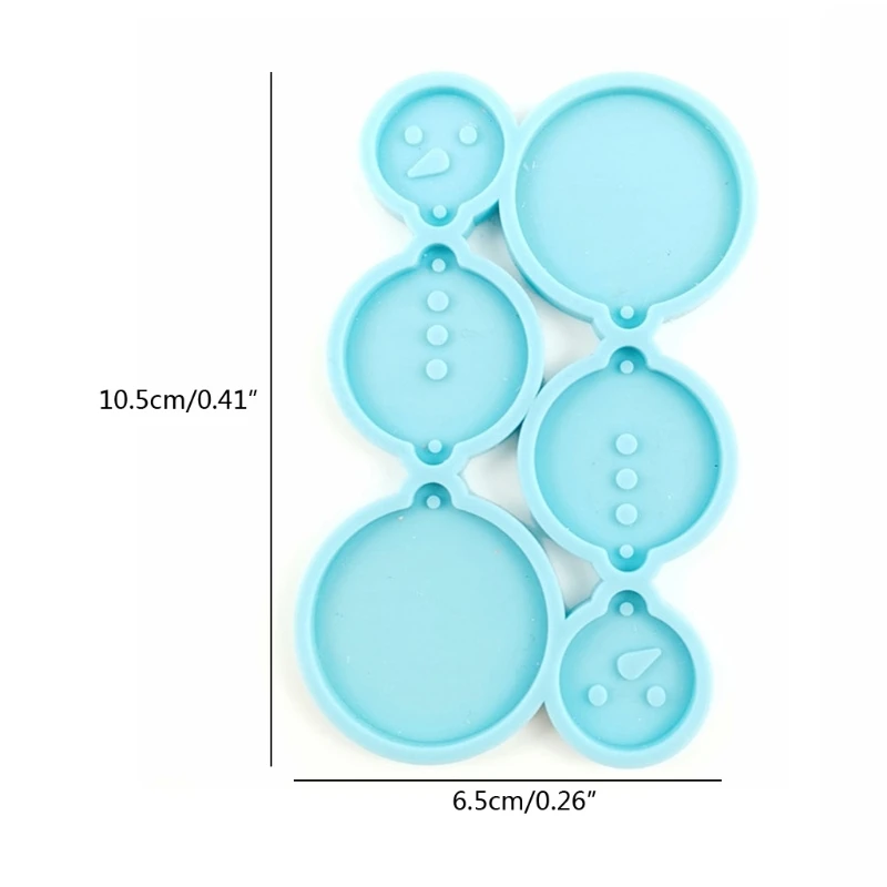 

2PCS Handmade Snowman Drop Earrings Pendant Epoxy Resin Mold Cartoon Snowman Resin Casting Mold Jewelry Making Tools