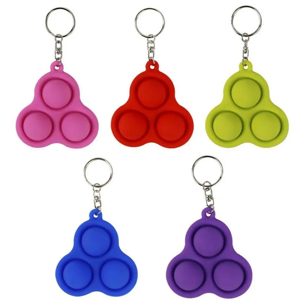 

Unisex Adults Kids Reduced Pressure Sensory Simple Dimple Key Ring Colorful Toys