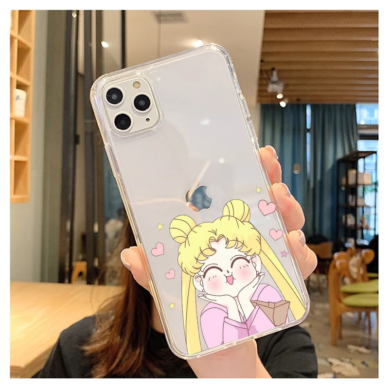 Розовая обувь для косплея Аниме Сейлор Мун платье принцессы Обложка iphone 12 11 Pro Max X