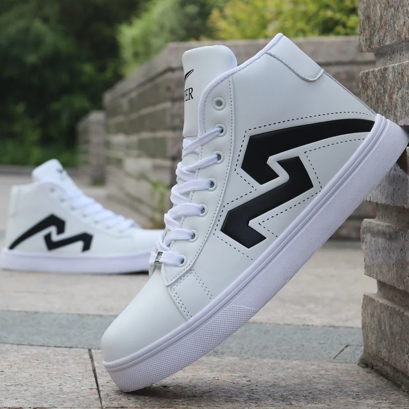 2019 Hot Men Shoes Fashion Autumn Winter Sneakers Leather Footwear For Man New High Top Canvas Casual sneakers | Обувь