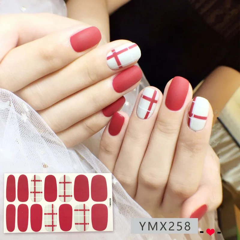 Наклейки для дизайна ногтей на День святого Валентина Hear Beat Charmming Обертывания YMX