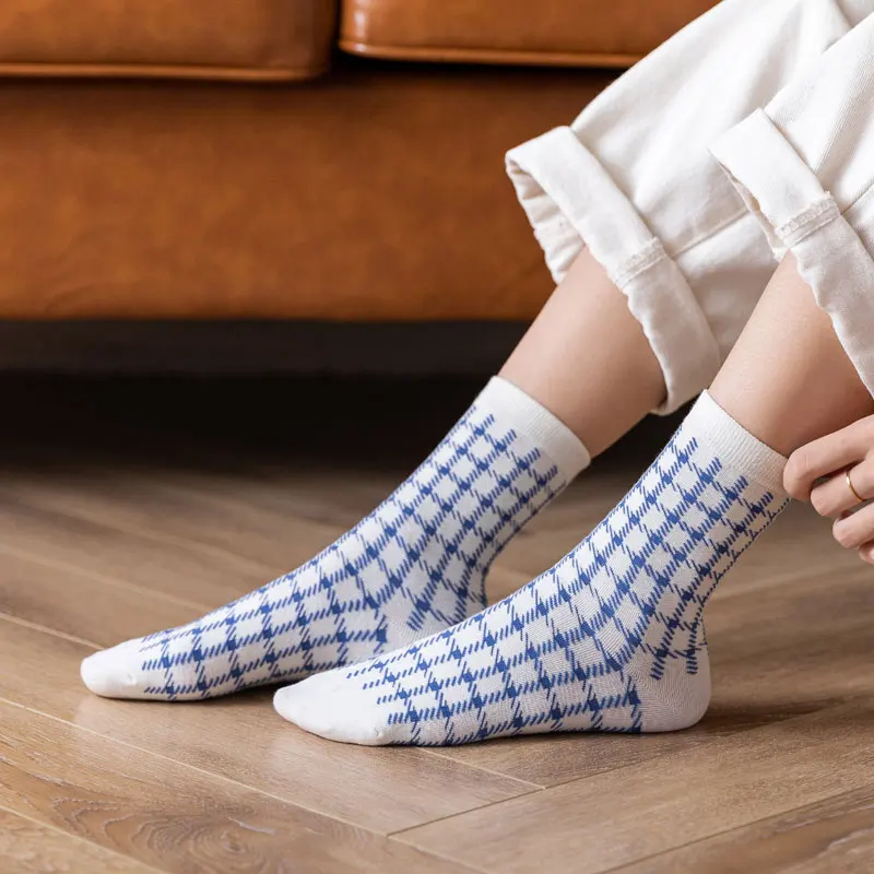 J-BOX 4 Pairs/Lot Women Socks Funny Creative High Quality Fashion Cotton Harajuku Kawaii Happy Cute Unisex | Женская одежда