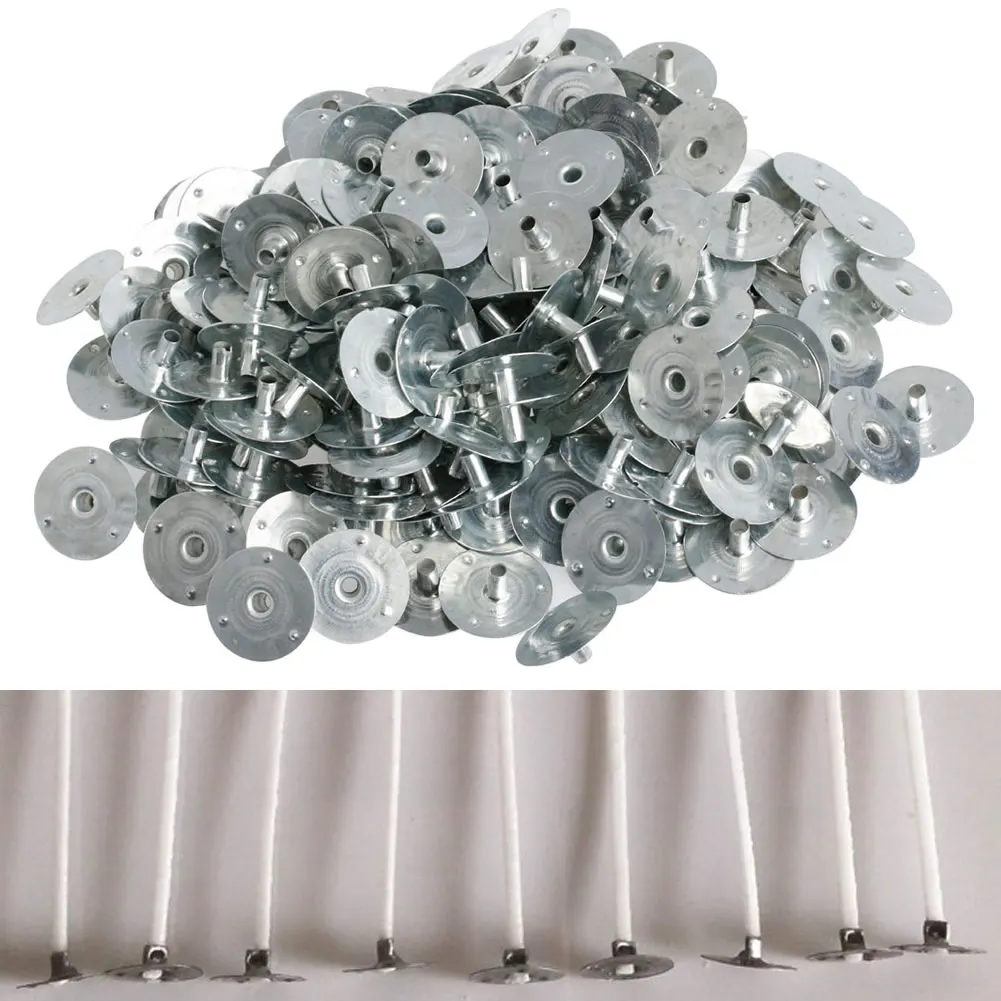 100/200 шт. металлический фитиль для свечи серебристые наконечники изготовления