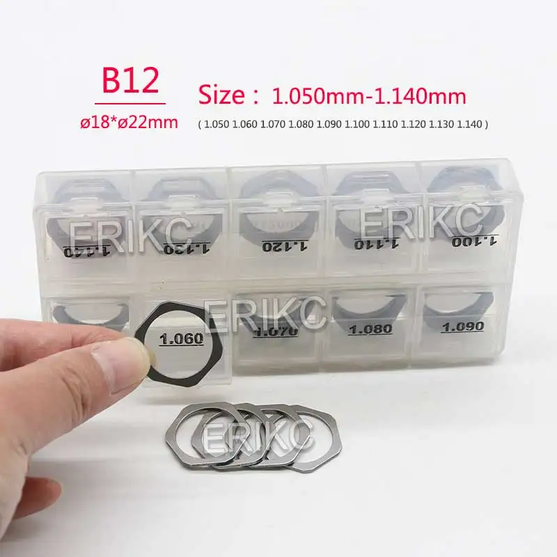 

Комплект прокладок B12, размер 0,95-1,04, регулировочные прокладки для форсунок Common Rail B12, шайбы для прокладок форсунки 1,05-1,14 мм для