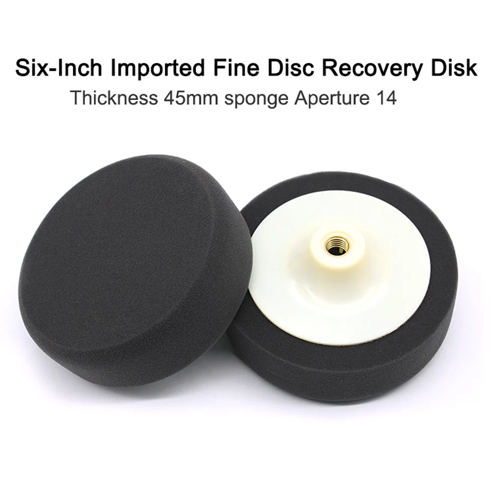 

6 Inch White Hard Compounding Sponge Foam 150mm Polishing Head Mop Firm M14 Polishing 13mm