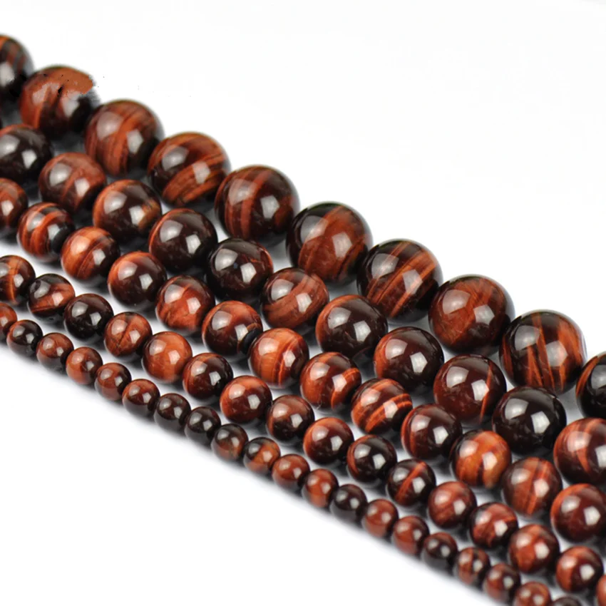 Элегантный натуральный камень тигровый глаз круглые свободные аксессуары