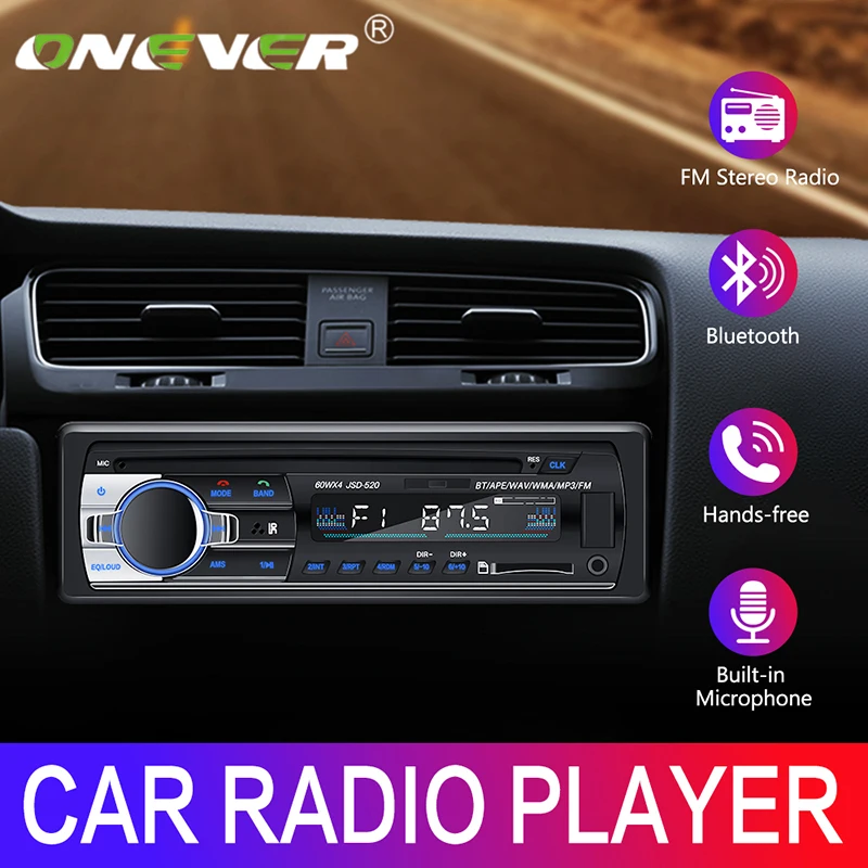 Onever 12 в автомобильный MP3 мультимедийный плеер Bluetooth Авторадио автомобильный стерео радио FM Aux вход приемник USB In-dash 1 din автомагнитол
