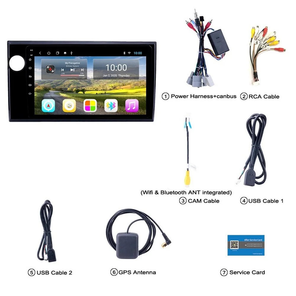Автомобильный GPS-навигатор 4G + 64G Android 10 0 для Honda BR-V/BRV 2015- LHD мультимедийный плеер с