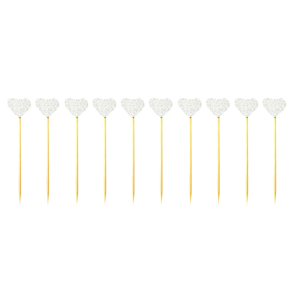 10 шт блестящая бумага в форме сердца торт кекс топперы для торта выбор детей день