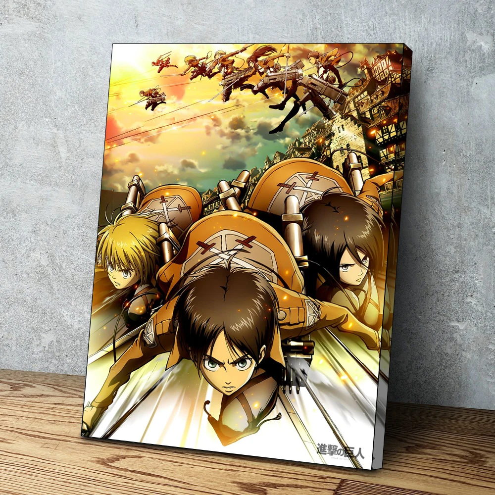 

Attack On Titan Canvas HD Printed Painting Wall Art Poster Anime Levi Ackerman Pictures Modular Home Decor Living Room Framed