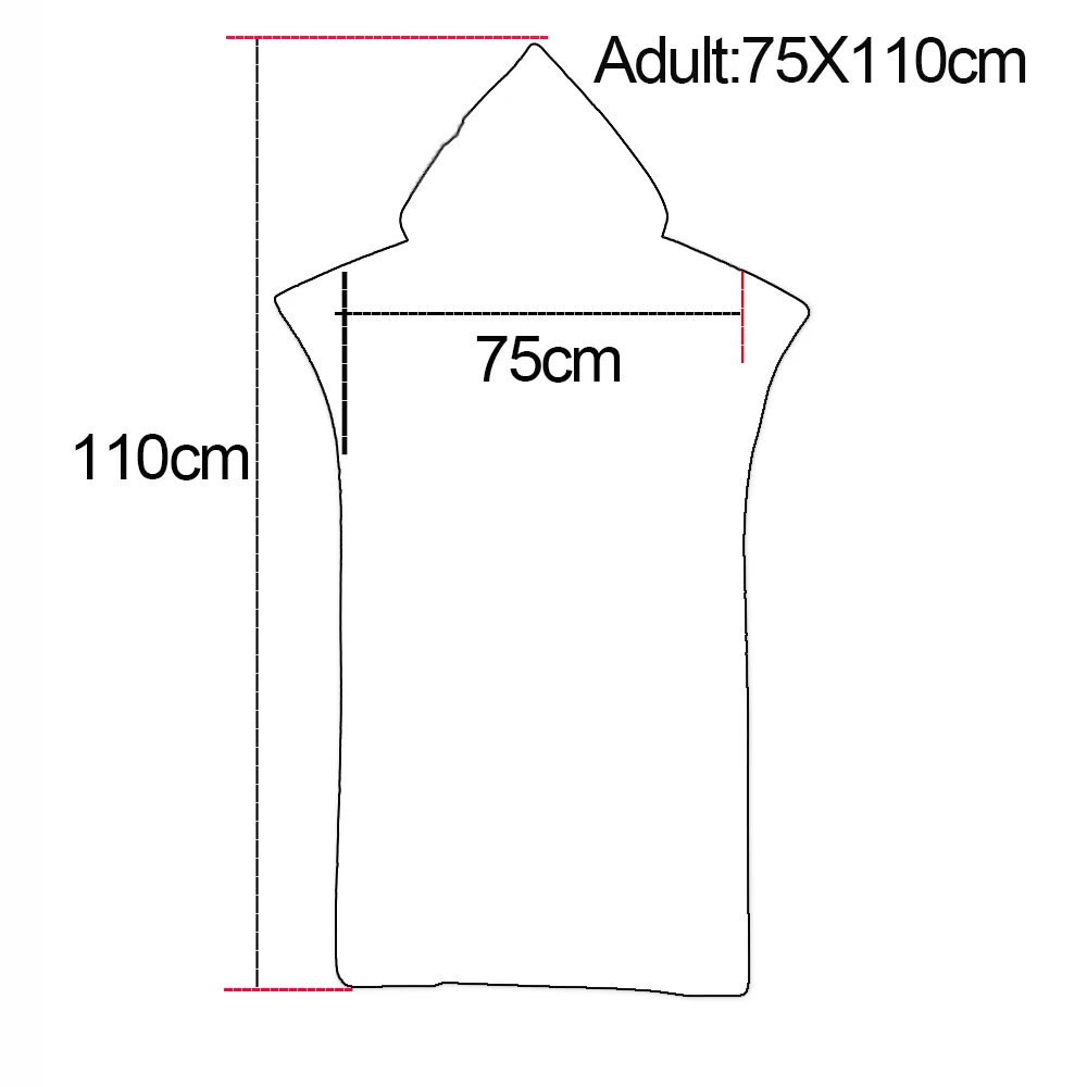 Пляжное полотенце с капюшоном из микрофибры для взрослых быстросохнущее банное