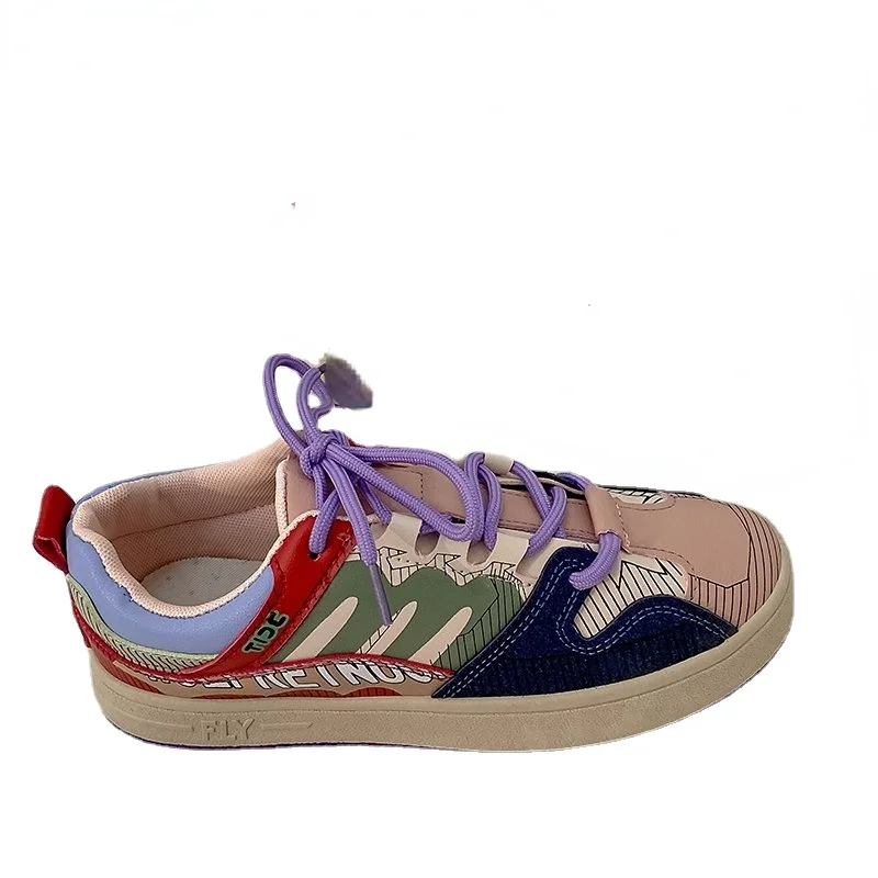 

Women's Sports Shoes Fashion 2021 New Spring New Girls' Women's Shoes Cool Mixed Color Lace-up Flat-heel Women Casual Shoes