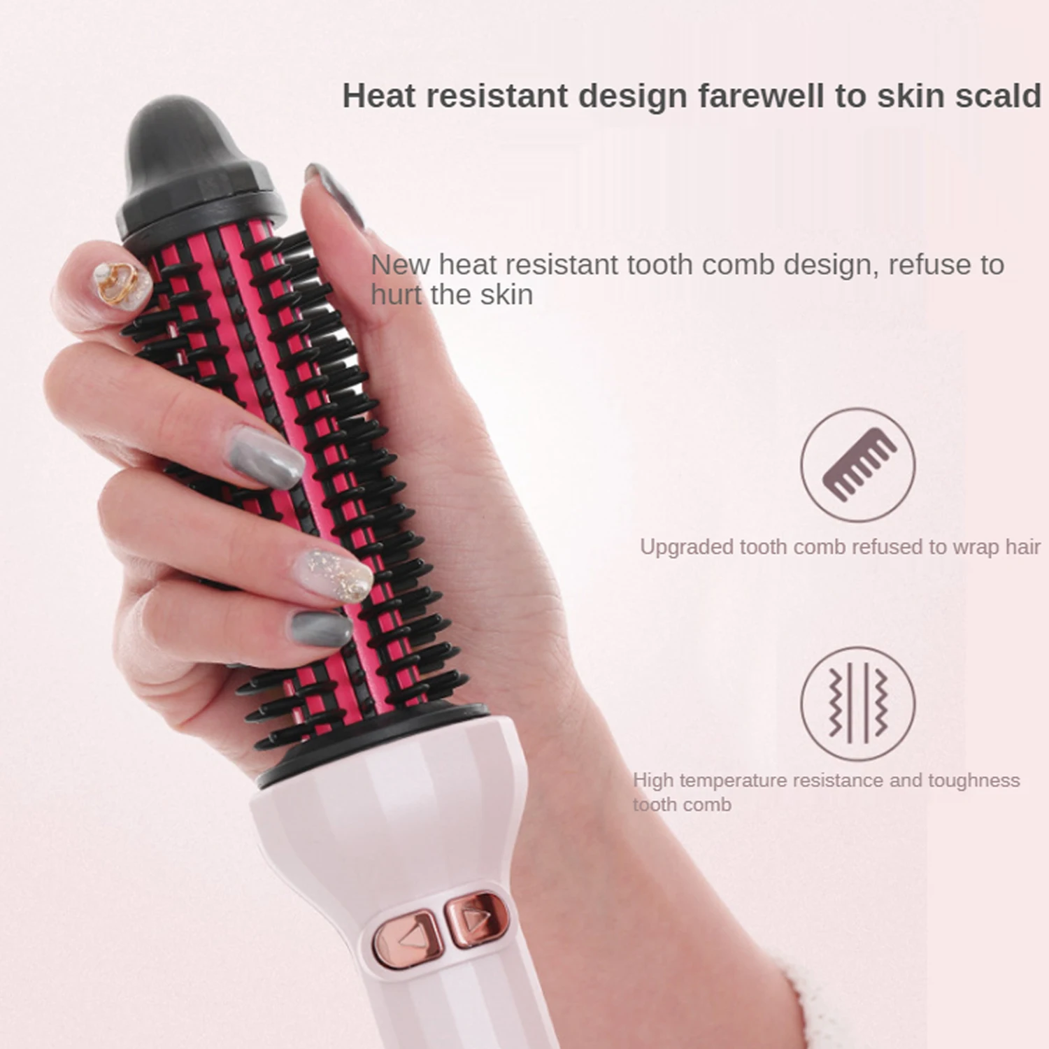

Hair Curler Electric Hot Air Brush Multifunctional Negative Dryer Ion Generator DC Metal Comb