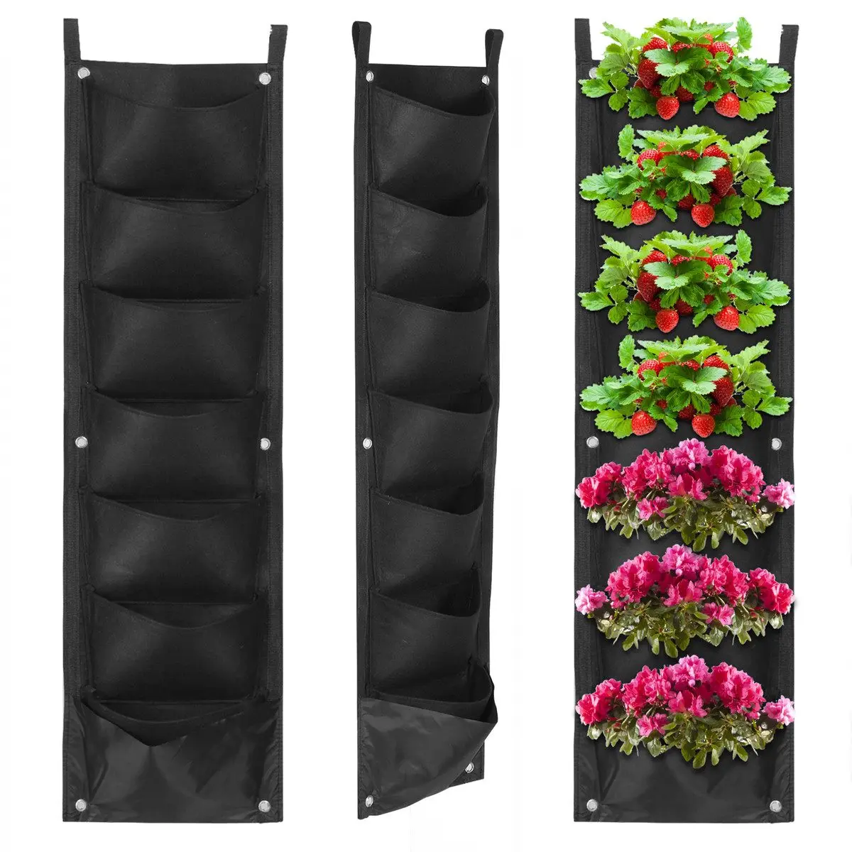 

Vertical Hanging Garden Planter Flower Pots Layout Waterproof Wall Mount Hanging Flowerpot Bag Indoor Outdoor Use Garden Decor