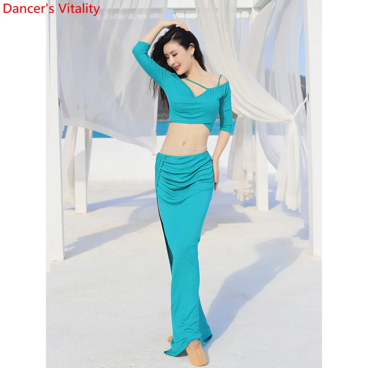 Одежда для танца живота осенняя Новинка хлопковый тренировочный топ юбка