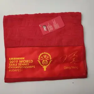 DHS 2018 новое полотенце для настольного тенниса (Ma Long  Ding Ning подпись), 100% хлопок, спортивное полотенце для тренажерного зала, пинг-понга