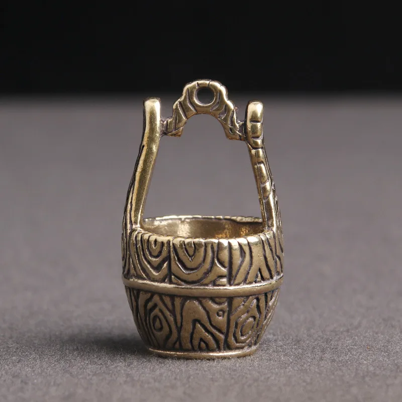 Винтажная латунная бронзовая скульптура благословение ведро статуэтки старая