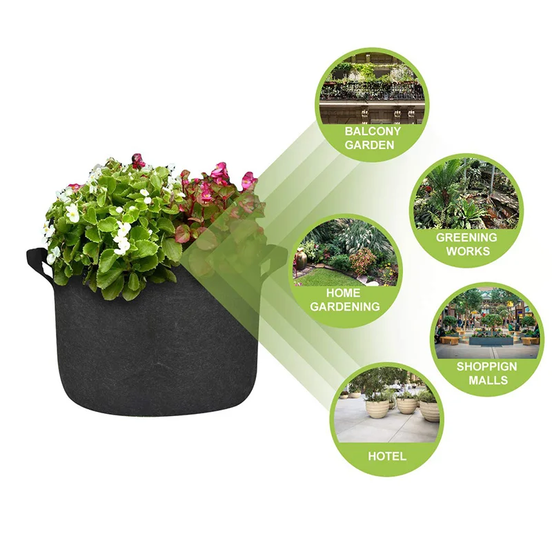 

Grow Bags 7 Gallon Fabric Plant Pots with Handles Indoor Outdoor Grow Containers for Vegetables and Fruits, 10 Pack