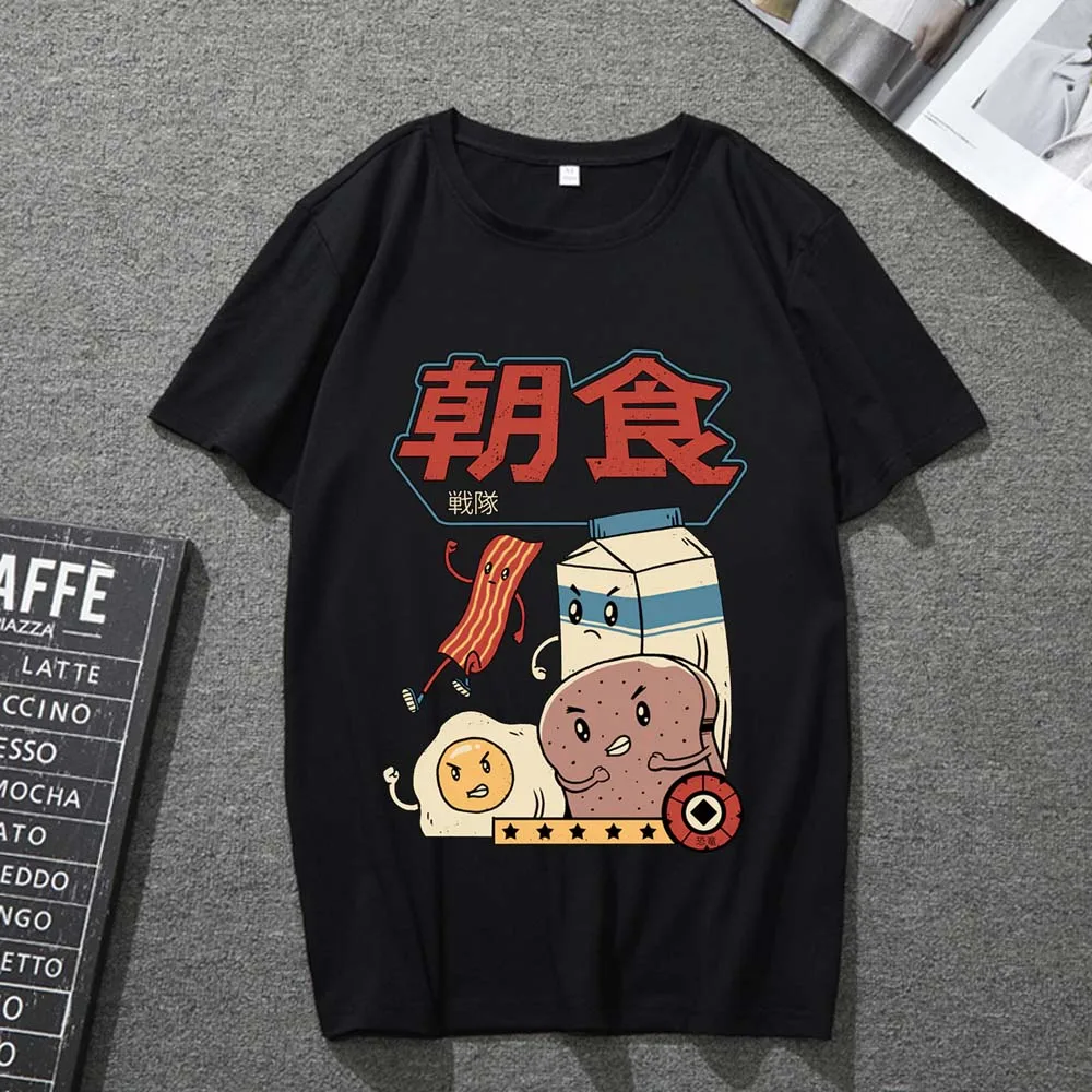 

Summer Women's T-shirt Fashion Hot Sale Classic Cartoon Chaoshi Printing Series Men's and Women Youth Black Short Sleeve Top
