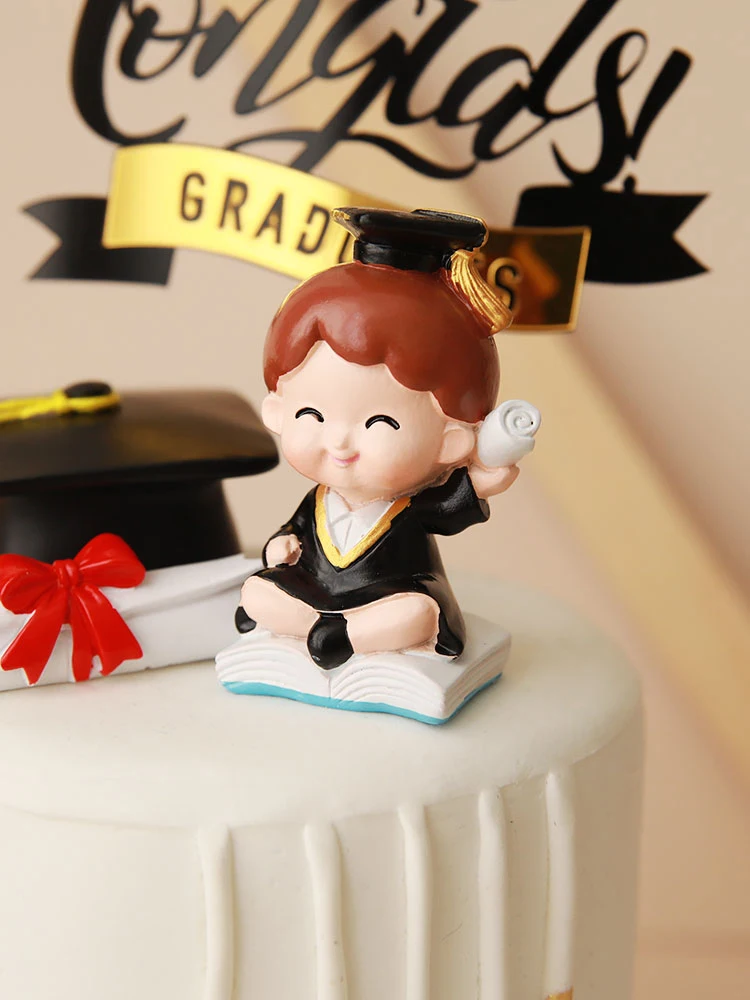 Украшение для торта на выпускной топпер пирожных из смолы мальчиков и девочек