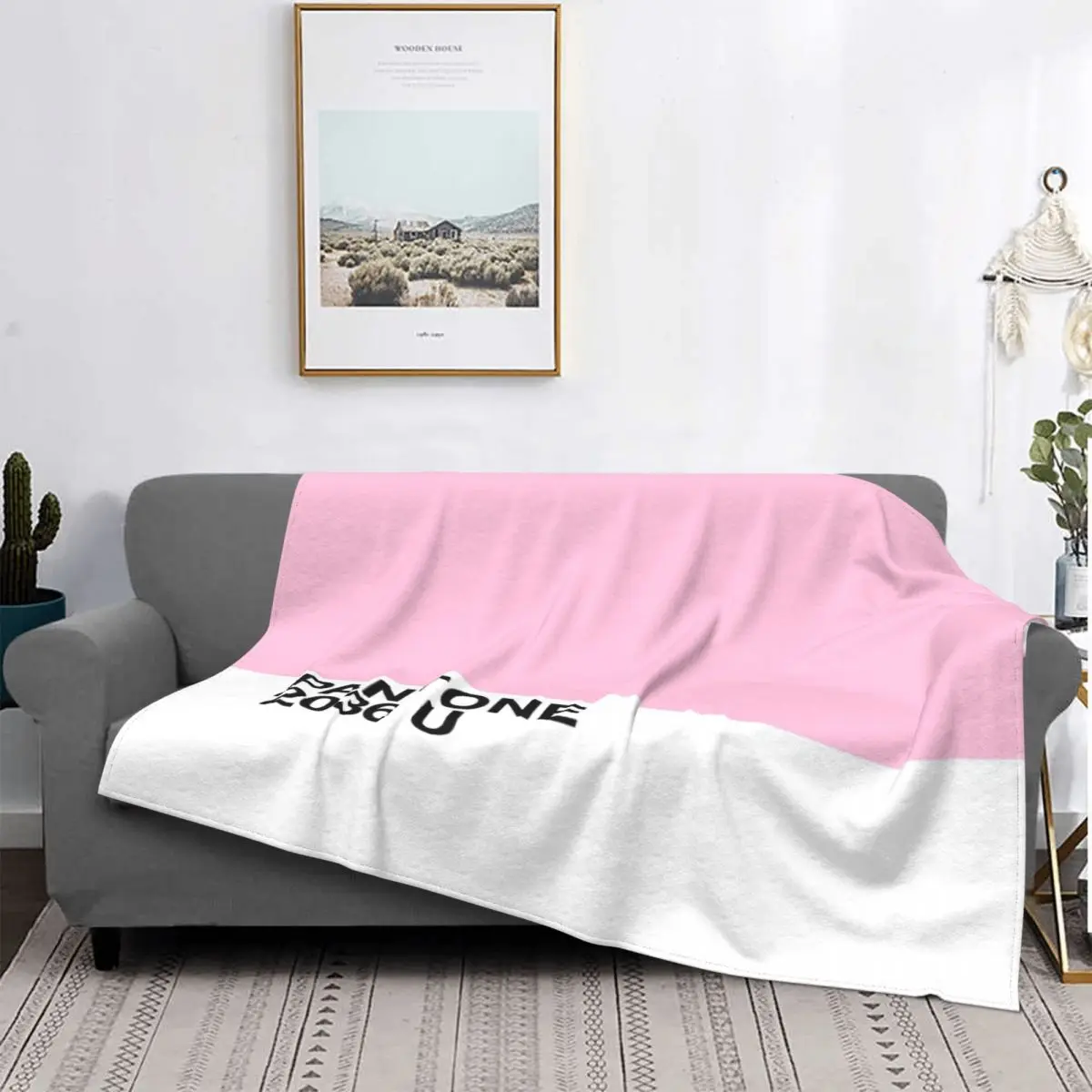 

Pantone-colcha a cuadros para cama, manta de picicnic, 2036 U, color rosa
