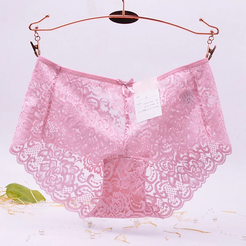 Модные цветочные трусики с бантом сексуальные женские кружевные трусы для