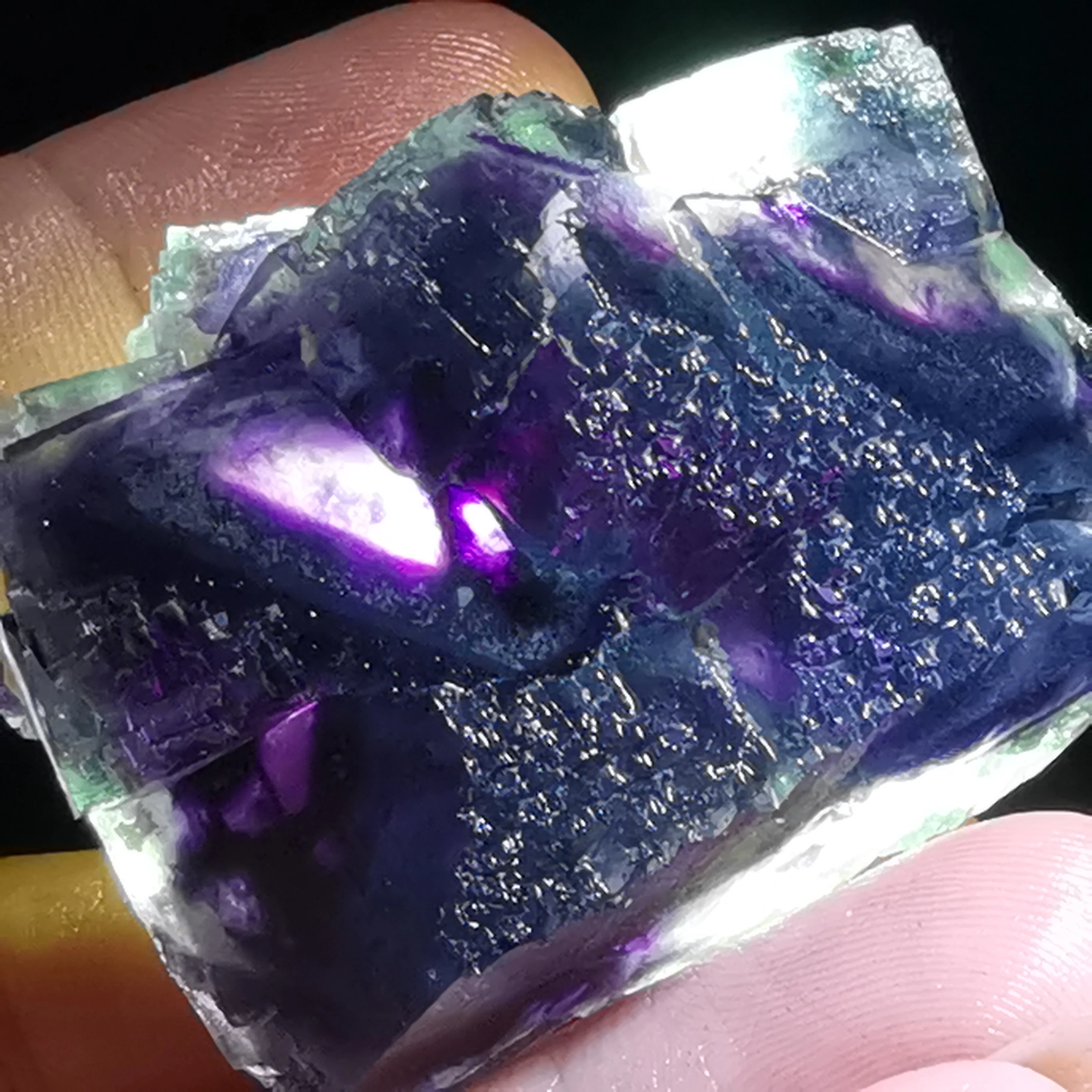 

31.3gNatural rare purple fluorite mineral specimen healing energy Crystal Quartz Gemstone teaching specimen home decoration