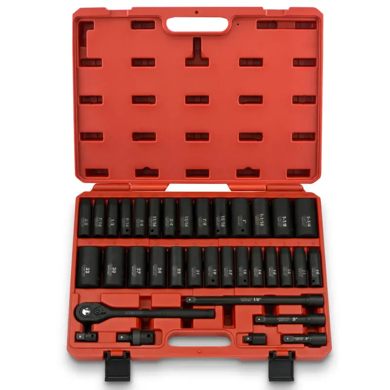 

Neiko 35 Pc 1/2" Dr Deep Impact Socket Master Set | SAE & MM CR-V Steel