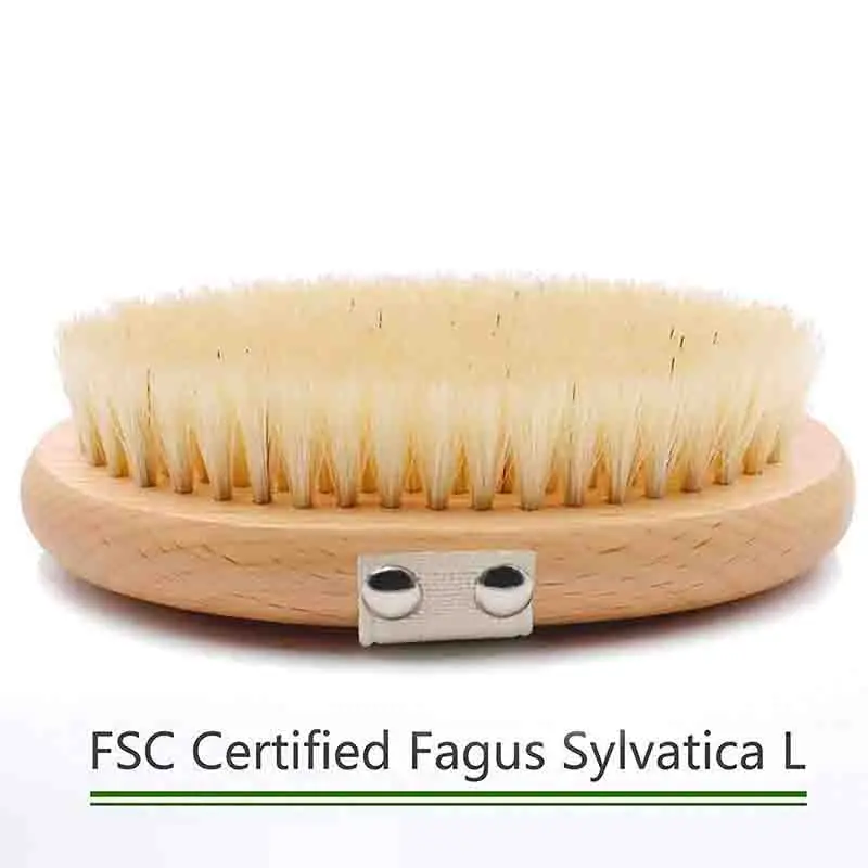

Exfoliating Brush with Natural Boar Bristles,Dry Brushing Body Brush, Shower Brush for Remove Dead Skin, Slows Aging