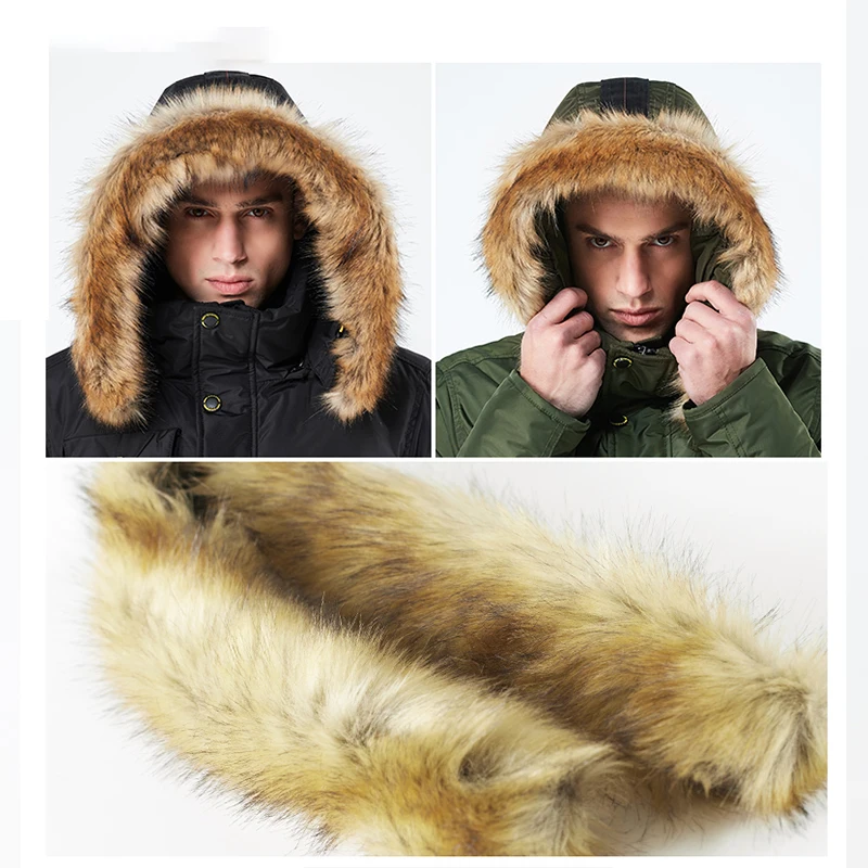 Новинка 2019 зимняя мужская куртка с капюшоном Высококачественная Толстая модная